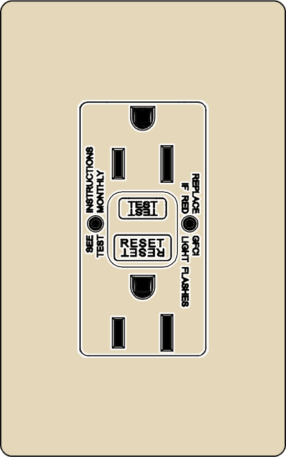 Lutron NTR-20-GFST Architectural Style 20A Self-Testing, GFCI, Tamper Resistant Receptacle - Ready Wholesale Electric Supply and Lighting