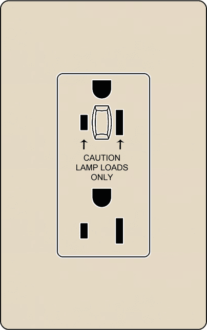 Lutron NTR-20-HDTR Architectural Style 20A Half-Dimming Tamper Resistant Receptacle - Ready Wholesale Electric Supply and Lighting