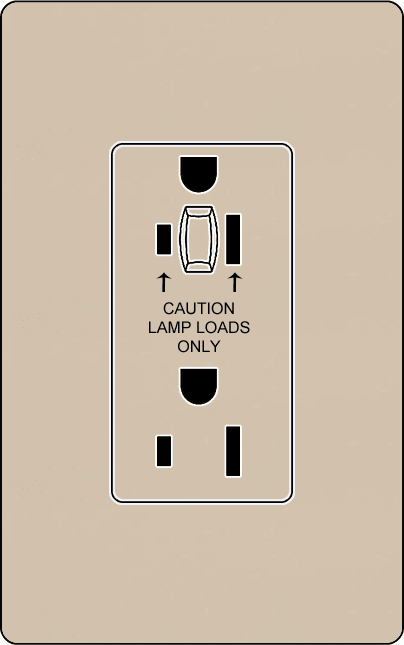 Lutron NTR-20-HDTR Architectural Style 20A Half-Dimming Tamper Resistant Receptacle - Ready Wholesale Electric Supply and Lighting