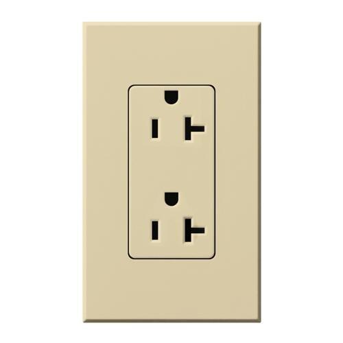 Lutron NTR-20-TR Architectural Style 20A Receptacle - Ready Wholesale Electric Supply and Lighting