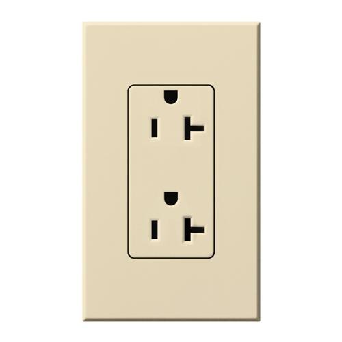 Lutron NTR-20-TR Architectural Style 20A Receptacle - Ready Wholesale Electric Supply and Lighting