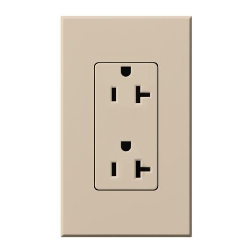 Lutron NTR-20-TR Architectural Style 20A Receptacle - Ready Wholesale Electric Supply and Lighting