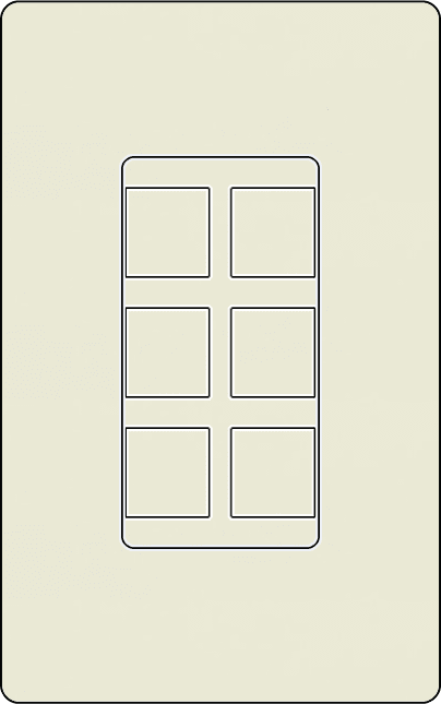 Lutron SC-6PF Designer Style (Satin) 6-Port Frame - Ready Wholesale Electric Supply and Lighting