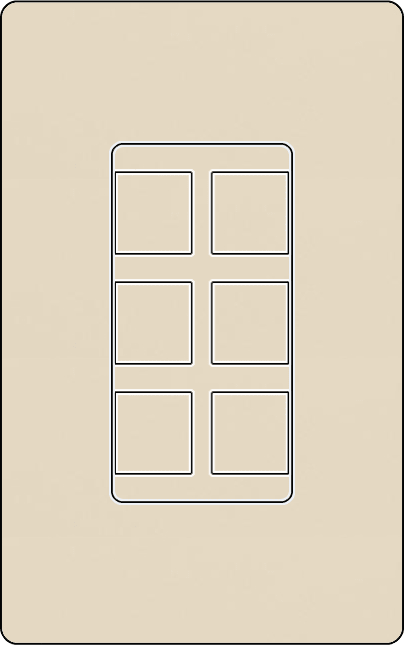 Lutron SC-6PF Designer Style (Satin) 6-Port Frame - Ready Wholesale Electric Supply and Lighting
