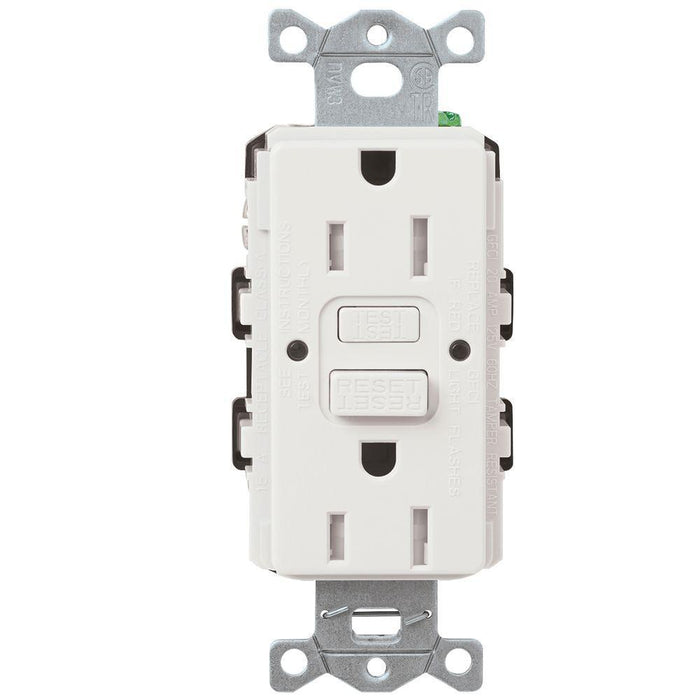Lutron SCR-20-GFST Designer Style (Satin) 20A Self-Testing, GFCI, Tamper Resistant Receptacle - Ready Wholesale Electric Supply and Lighting