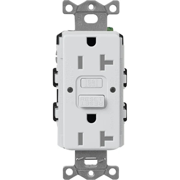 Lutron SCR-20-GFST Designer Style (Satin) 20A Self-Testing, GFCI, Tamper Resistant Receptacle - Ready Wholesale Electric Supply and Lighting