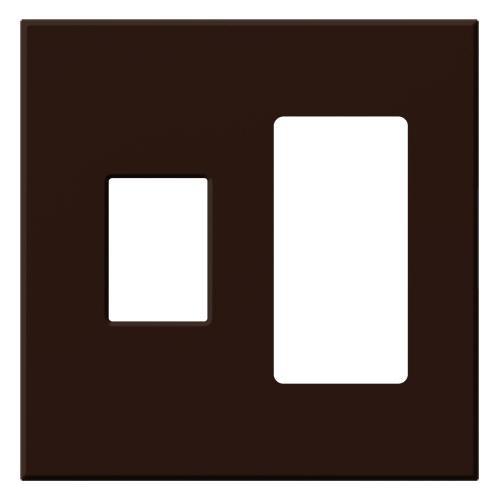 Lutron VWP-2CR Vareo 2-Gang Wallplate For 1 Dimmer / Switch And 1 Receptacle / Jack - Ready Wholesale Electric Supply and Lighting
