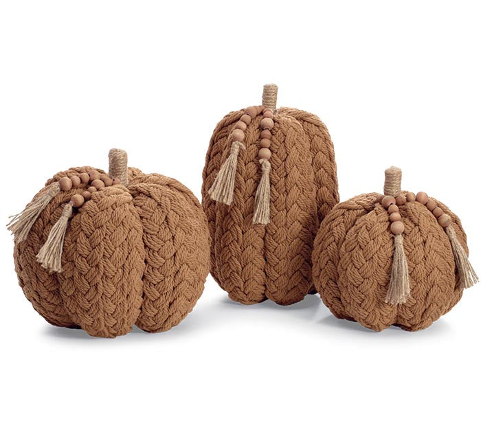 Medium Brown Braided Pumpkin