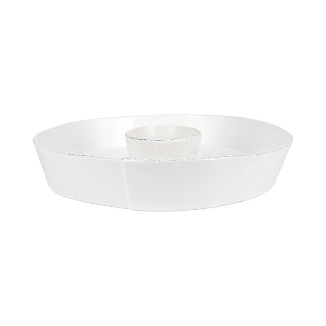 Melamine Lastra White Chip and Dip