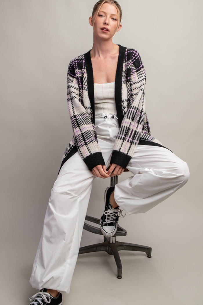 Melisse Plaid Cardigan