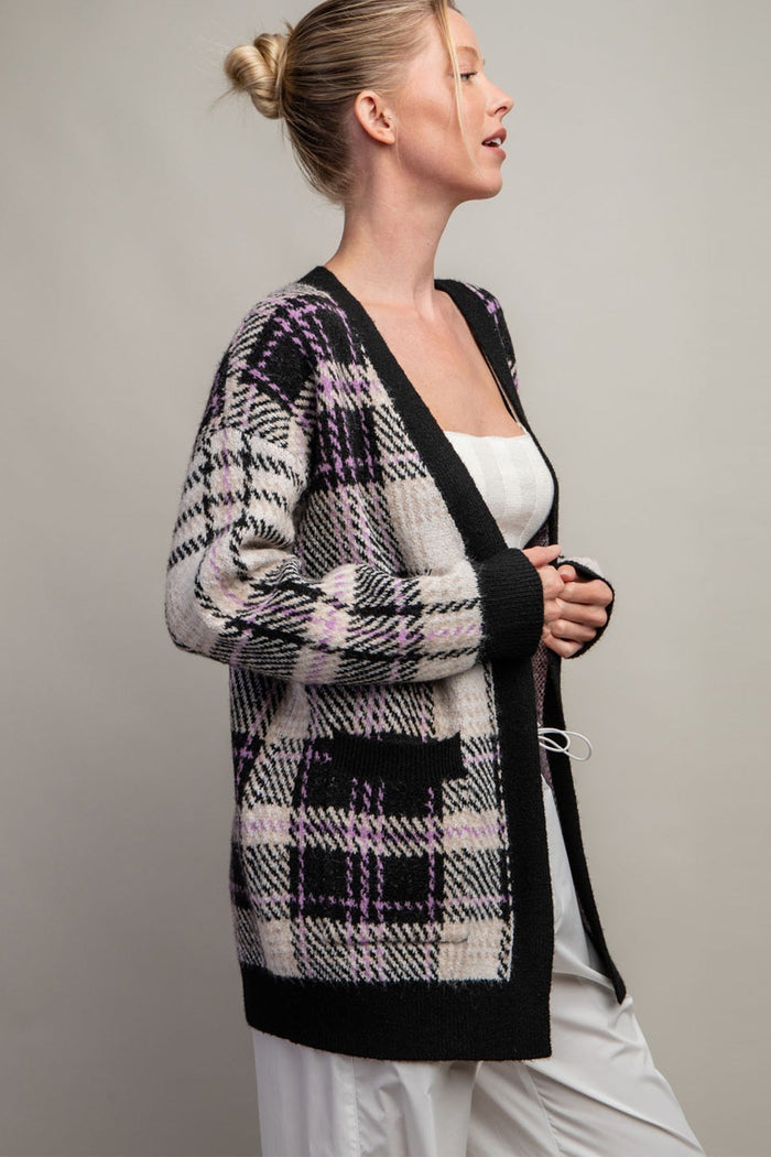 Melisse Plaid Cardigan