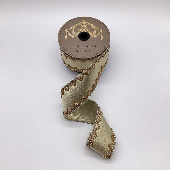 Metallic Gold Crystal Jewel Trim