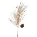 Metallic Long Needle Pine/Pinecone/Berry Spray - Gold