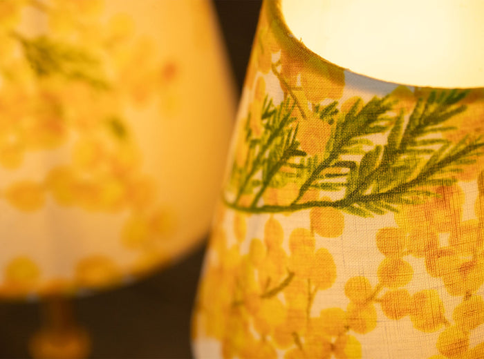 'Mimosa' Linen French Drum Lampshade, 13cm