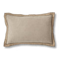 Natural Cotton Jute Flange Lumbar Pillow