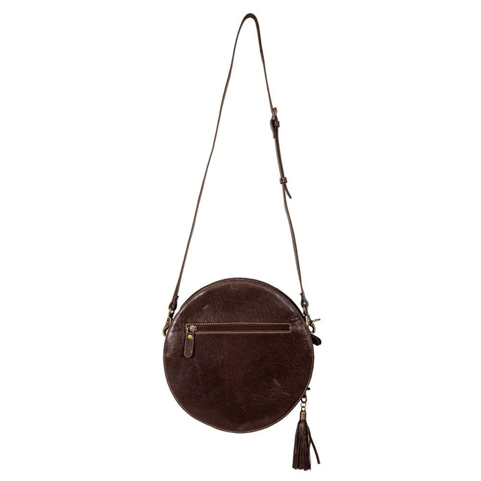 Night Gaze Hand-tooled Round Bag