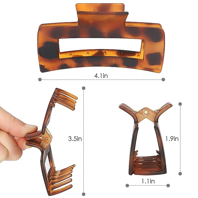Non-Slip Rectangular Claw Clips