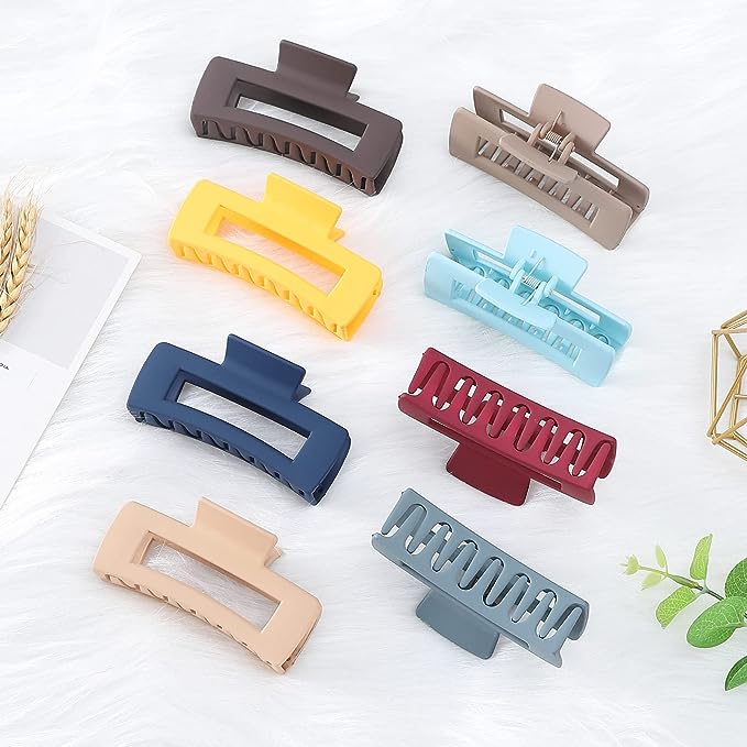 Non-Slip Rectangular Claw Clips