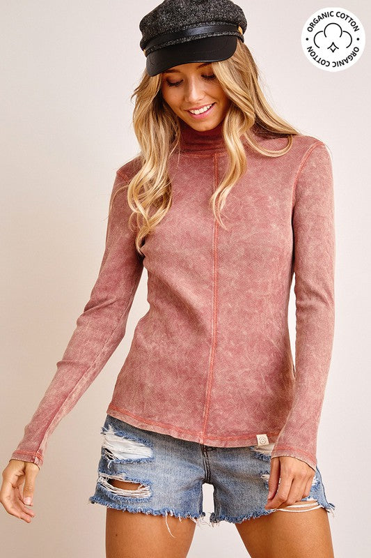 Organic Mineral Washed Turtle Neck