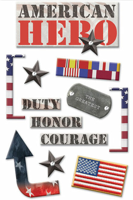 Paper House American Hero Dimensional Sticker - SCRAPBOOKFARE