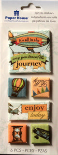 Paper House Canvas Journey Dimensional 3D Stickers - SCRAPBOOKFARE