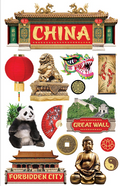 Paper House China Dimensional Sticker - SCRAPBOOKFARE