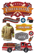 Paper House Firefighter Dimensional Sticker - SCRAPBOOKFARE