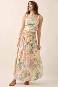 Paradise Found Tropical-Print Smocked Maxi Skirt - ShopPromesa