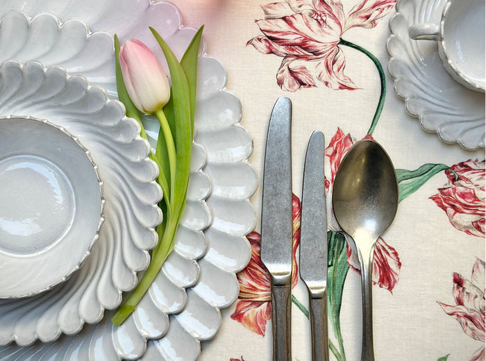 Peggy Scalloped Soup Plate by Astier de Villatte, 18.5cm