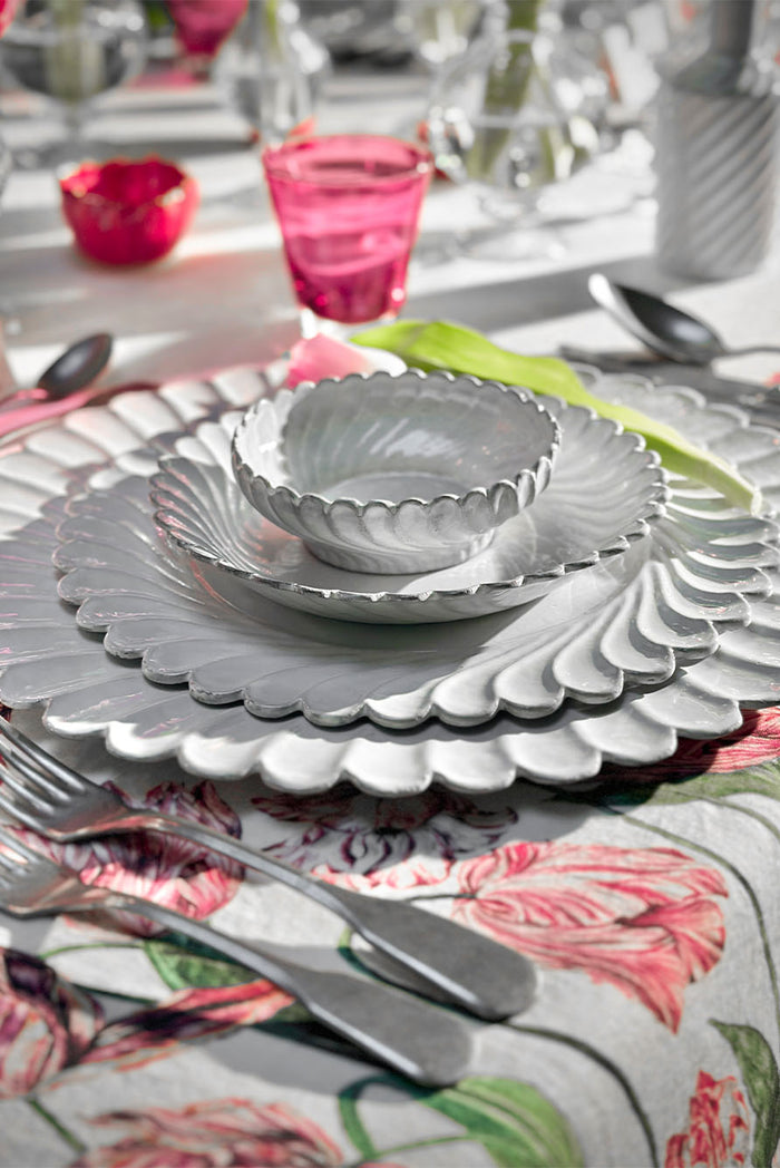 Peggy Scalloped Soup Plate by Astier de Villatte, 18.5cm