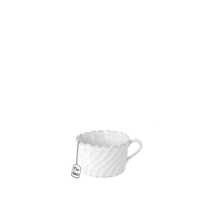 Peggy Scalloped Tea Cup by Astier de Villatte, 10cm