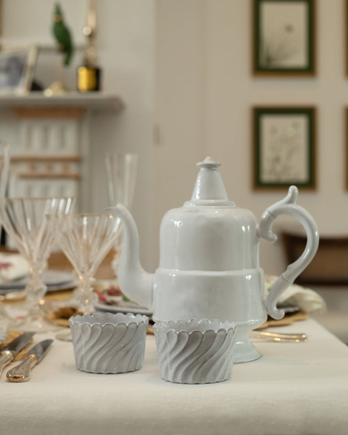 Peggy Scalloped Tea Cup by Astier de Villatte, 10cm