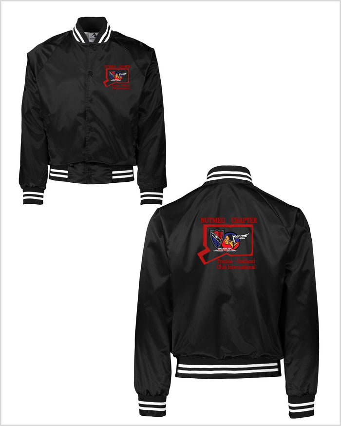 POCI NUTMEG SATIN JACKET (FULL EMBROIDERY ON BACK)