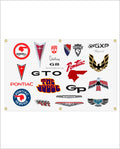 Pontiac Through the Years Garage Banner