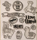 Premium I love Llama Clear Cling Stamps - SCRAPBOOKFARE