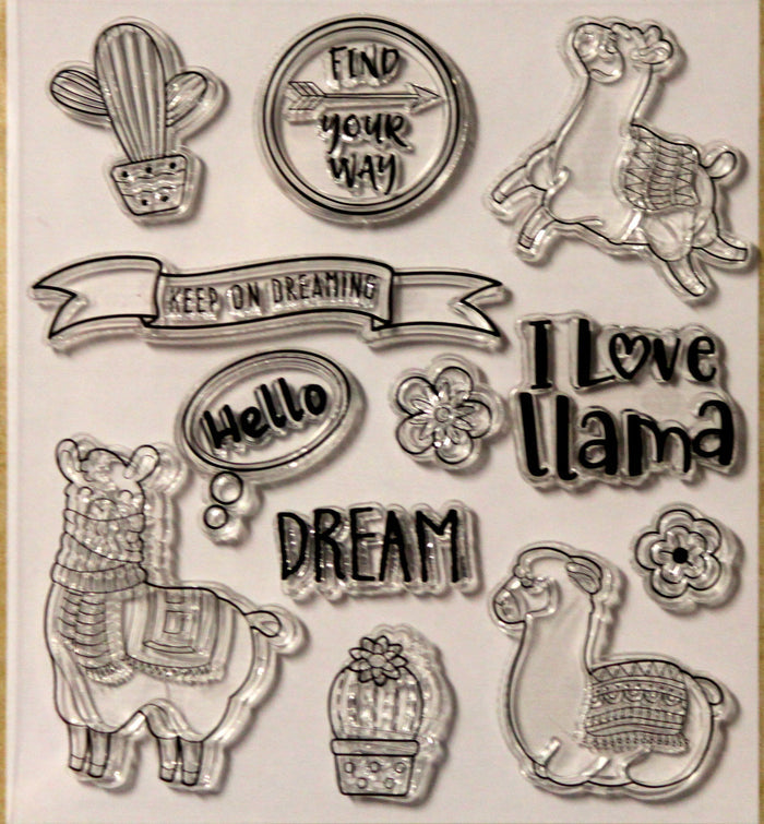 Premium I love Llama Clear Cling Stamps - SCRAPBOOKFARE