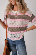 Pull à manches mi-longues en crochet *