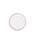 Rattan Effect Hand-Painted Bordeaux Rim Side/Dessert Plate, 21cm