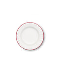Rattan Effect Hand-Painted Bordeaux Rim Soup Plate, 23cm