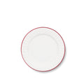 Rattan Effect Hand-Painted Brushed Bordeaux Dinner Plate, 27cm