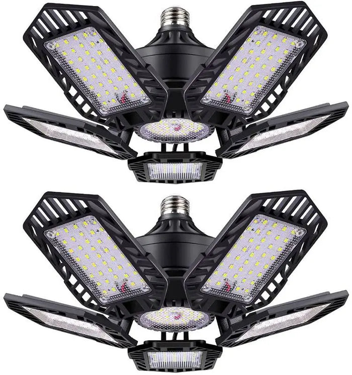 Ready Electric JS-CKD-05 2-Pack 150W LED Garage Lights with 5 Adjustable Aluminum Panel - Ready Wholesale Electric Supply and Lighting