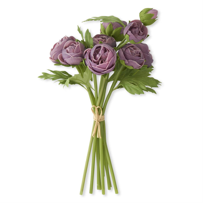 Real Touch Ranunculus Bundle - Purple