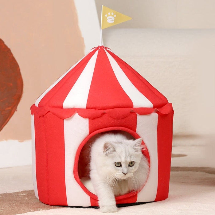 Gadget Gerbil Red Winter Warm Cat Bed Dog Sleeping Mats Kitten House For Small Medium Cheap Pets Indoor Collapsible Cute Kennel Pet Nest Cat Tent