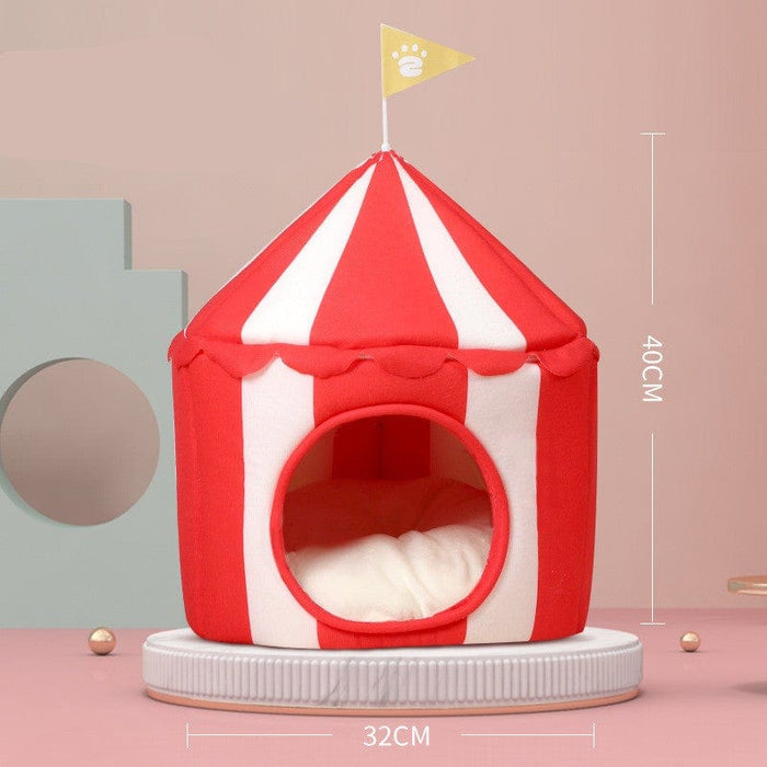 Gadget Gerbil Red Winter Warm Cat Bed Dog Sleeping Mats Kitten House For Small Medium Cheap Pets Indoor Collapsible Cute Kennel Pet Nest Cat Tent