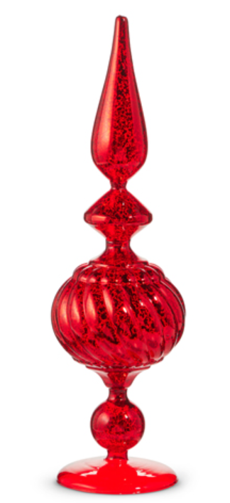 Red Glass Finial