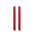 Red Spiral LED Candle with Timer