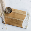 Resin Charcuterie Breadboard - 12” x 18” - Gold Quartz
