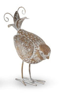 Resin & Metal Floral Wing Bird