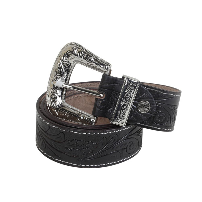 Runner Up Hand-Tooled Leather Belt