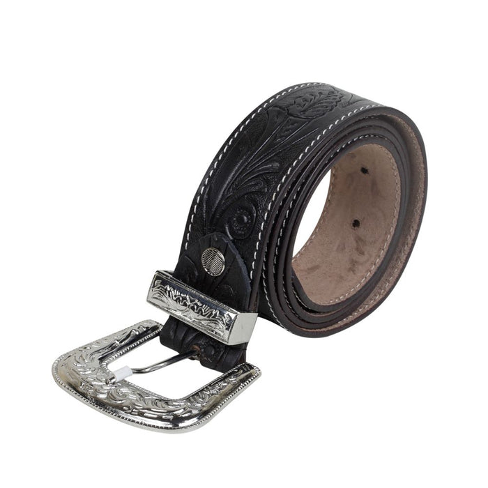 Runner Up Hand-Tooled Leather Belt